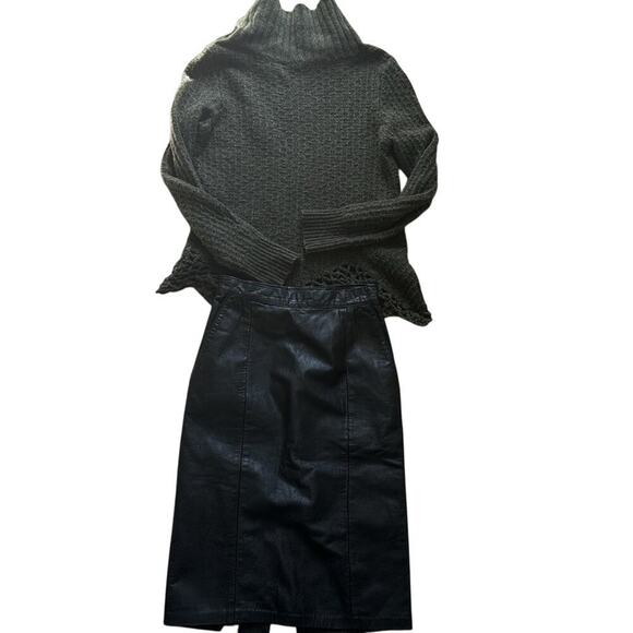 Anthropologie Shrunk Wool Sweater Button Shoulder Olive Green Cottagecore S - Picture 1 of 8